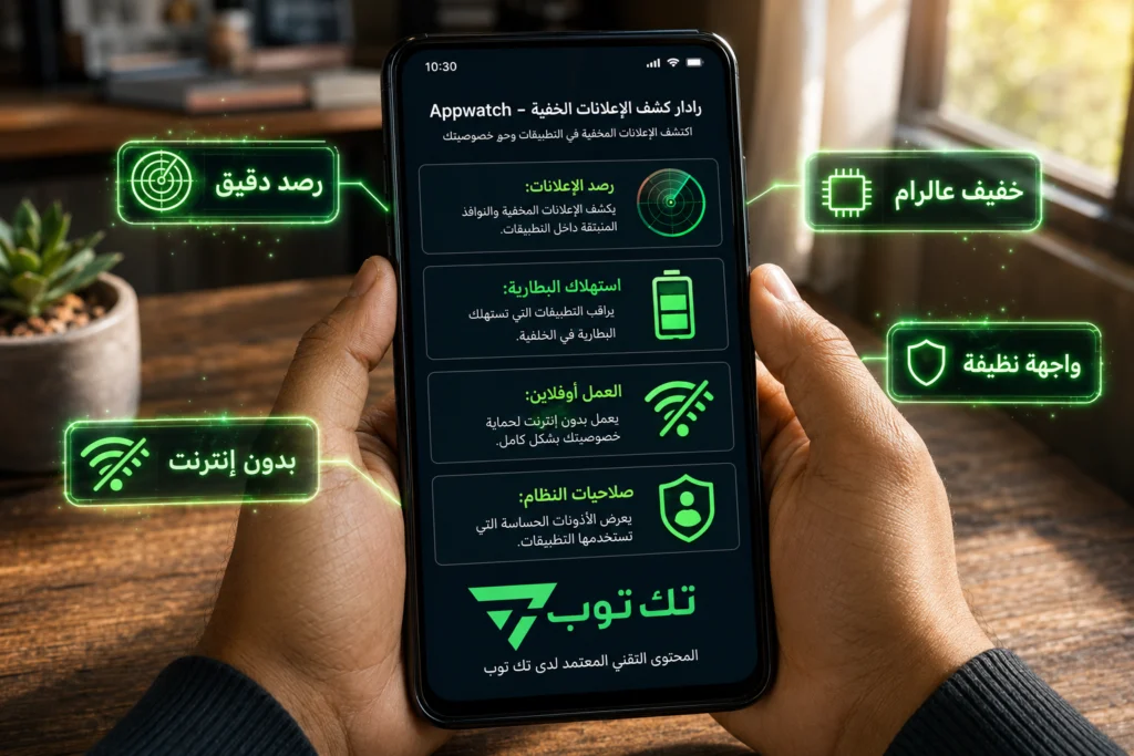 Appwatch – المحقق الخاص لكشف التطبيقات المسببة للإعلانات المزعجة